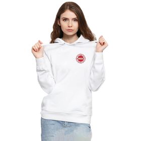 Tshirthane P18500S5808 Chicago Fire Logo 3ip Kapüşonlu Kadın Beyaz Sweatshirt