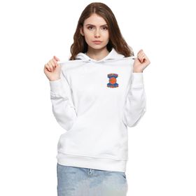 Tshirthane P18776S9659 Dubious Handles Logo 3ip Kapüşonlu Kadın Beyaz Sweatshirt
