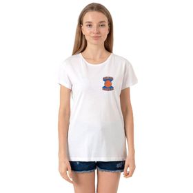 Tshirthane P18778S9159 Bisiklet Yaka Beyaz Kadın T-shirt
