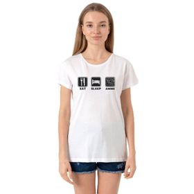 Tshirthane P18804S9290 Bisiklet Yaka Beyaz Kadın T-shirt