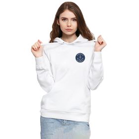 Tshirthane P18887S1309 Gen V Godolkin University Emblem 3ip Kapüşonlu Kadın Beyaz Sweatshirt
