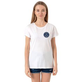 Tshirthane P18889S9137 Bisiklet Yaka Beyaz Kadın T-shirt