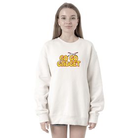 Tshirthane P19053S501 Inspector Gadget Go Go Gadget 2ip Kadın Beyaz Sweatshirt