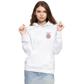 Tshirthane P19269S7017 One Piece Anime Hana Hana Devil Fruit 3ip Kapşonlu Kadın Beyaz Sweatshirt