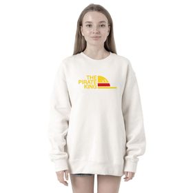 Tshirthane P19274S1793 One Piece Anime Luffy The Pirate King 2ip Kadın Beyaz Sweatshirt