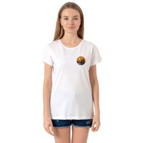 Tshirthane P19420S992 Bisiklet Yaka Beyaz Kadın T-shirt