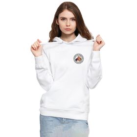 Tshirthane P19525S3741 Popeye The Sailor Man Beyaz 3ip Kapüşonlu Kadın Sweatshirt