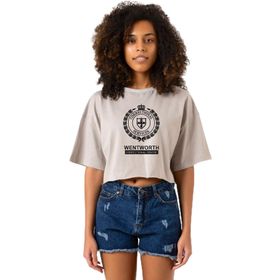 Tshirthane P19583S3544 Prison Break Wentworth Taş Rengi Kadın Crop