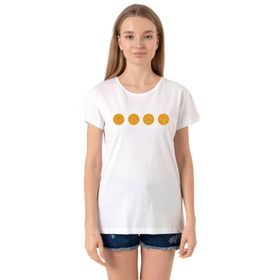 Tshirthane P19656S5768 Bisiklet Yaka Beyaz Kadın T-shirt