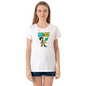 Tshirthane P19730S3244 Bisiklet Yaka Beyaz Kadın T-shirt