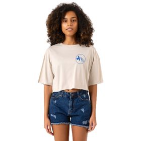 Tshirthane P19785S7004 The Mentalist Blue Bird Lodge Bej Kadın Crop