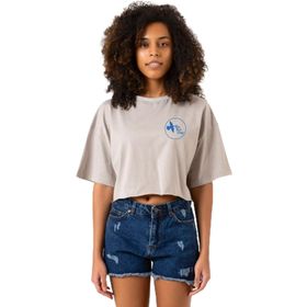 Tshirthane P19788S5055 The Mentalist Blue Bird Lodge Taş Rengi Kadın Crop