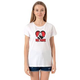 Tshirthane P20207S9758 Bisiklet Yaka Beyaz Kadın T-shirt