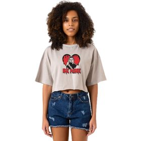 Tshirthane P20219S7711 Be Mine Michael Myer Taş Rengi Kadın Crop
