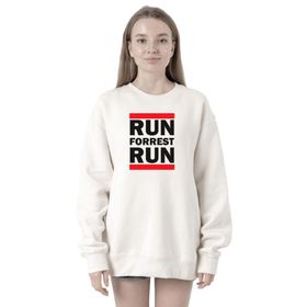 Tshirthane P21071S3709 Forrest Gump Run Forrest Run 2ip Kadın Beyaz Sweatshirt