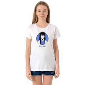 Tshirthane P21187S4357 Bisiklet Yaka Beyaz Kadın T-shirt