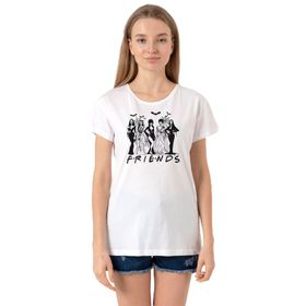 Tshirthane P21237S5822 Bisiklet Yaka Beyaz Kadın T-shirt