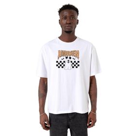 Tshirthane P21248S5063 Halloween Mickey Ghost Oversize Erkek Beyaz T-shirt