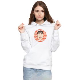 Tshirthane P22059S3962 Monogatari Anime Takeo Gouda Circle Poster 3ip Kapüşonlu Kadın Beyaz Sweatshirt