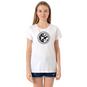 Tshirthane P22082S2080 Bisiklet Yaka Beyaz Kadın T-shirt