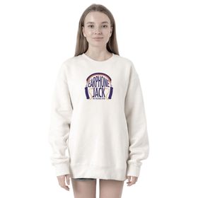 Tshirthane P22179S6385 My Hero Academia Anime Earphone Jack 2ip Kapşonlu Kadın Beyaz Sweatshirt