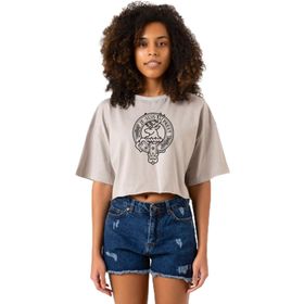 Tshirthane P22417S8539 Outlander Je Suis Prest Taş Rengi Kadın Crop