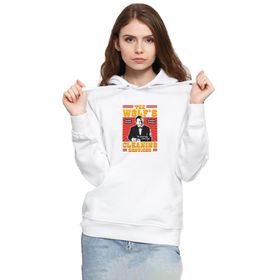 Tshirthane P22591S961 Pulp Fiction the Wolf's Cleaning Services Beyaz 3ip Kapüşonlu Kadın Sweatshirt