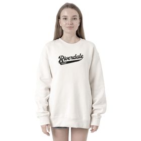 Tshirthane P22622S3986 Riverdale Bronx New York City Beyaz 2ip Kadın Sweatshirt