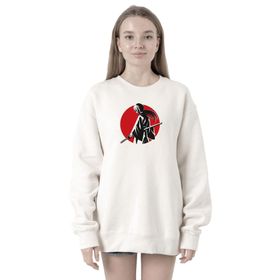 Tshirthane P22717S6860 Rurouni Kenshin Samurai Logo Beyaz 2ip Kadın Sweatshirt