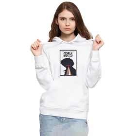 Tshirthane P22747S1802 See You in Space Cowboys Minimalist Anime Poster Beyaz 3ip Kapüşonlu Kadın Sweatshirt