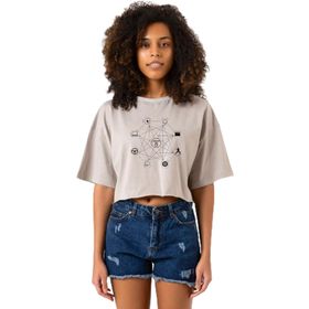 Tshirthane P22793S9435 Sense8 Sensates Cluster Taş Rengi Kadın Crop