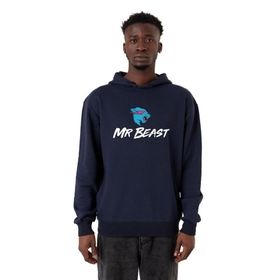 Tshirthane P22830S3335 Mr Beast Lacivert Kapüşonlu Erkek Sweatshirt