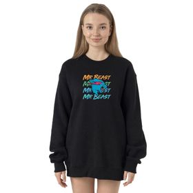 Tshirthane P22847S3812 Siyah Kadın Sweatshirt
