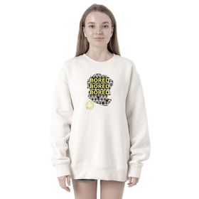 Tshirthane P22884S8996 Sherlock Bored Beyaz 2ip Kadın Sweatshirt