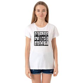 Tshirthane P23190S5132 Bisiklet Yaka Beyaz Kadın T-shirt