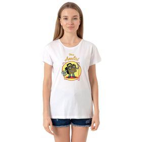 Tshirthane P23300S3393 Bisiklet Yaka Beyaz Kadın T-shirt