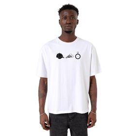 Tshirthane P23332S7893 Bisiklet Yaka Beyaz Erkek T-shirt