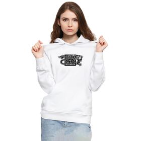 Tshirthane P23408S7397The Wheel Of Time Dragon Minimal 3ip Kapşonlu Kadın Beyaz Sweatshirt