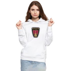 Tshirthane P23491S8412 Vikings Rover Amblem Beyaz 3ip Kapüşonlu Kadın Sweatshirt