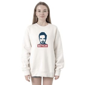 Tshirthane P23615S7027 Breaking Bad Jesse Pinkman Bitch Beyaz Kadın Kapüşonlu Sweatshirt