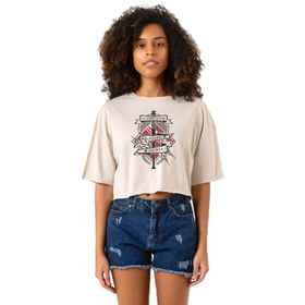 Tshirthane P23691S2999 The Walking Dead Negan & Lucille Bej Kadın Crop