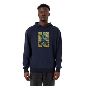 Tshirthane P23822S2075 Blue Beetle Lettern Lacivert 3 ip Kapüşonlu Erkek Sweatshirt