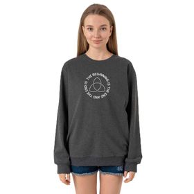Tshirthane P24082S2153 Füme Kadın Sweatshirt