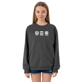Tshirthane P24241S1943 Füme Kadın Sweatshirt