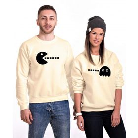 Tshirthane Pacman 2'li Sevgili Sweatshirt