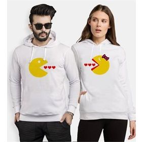 Tshirthane Pacman Kalp 2'li Sevgili Sweatshirt