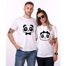 Tshirthane Panda Kurdele Papyon 2'li Sevgili T-shirt