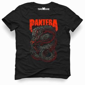 Tshirthane Pantera Snake Siyah Erkek T-shirt