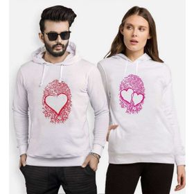 Tshirthane Parmak İzi Kalp 2'li Sevgili Sweatshirt