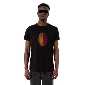 Tshirthane Parmak İzi Sarı Kırmızı Siyah Erkek T-shirt